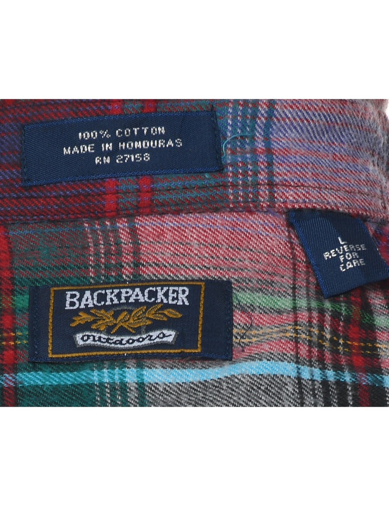Back Packer Checked Shirt - L