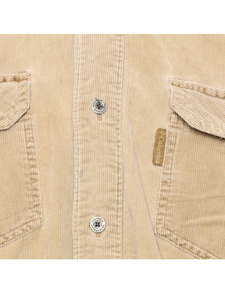 Beige Columbia Corduroy Shirt - L