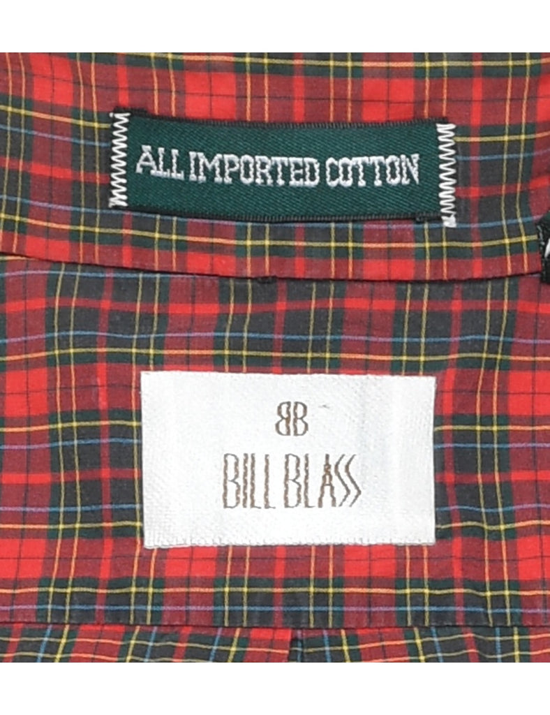Bill Blass Checked Shirt - M