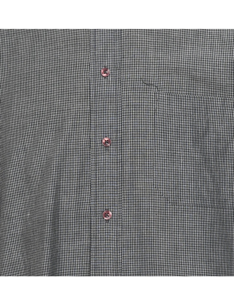 Black Checked Shirt - L