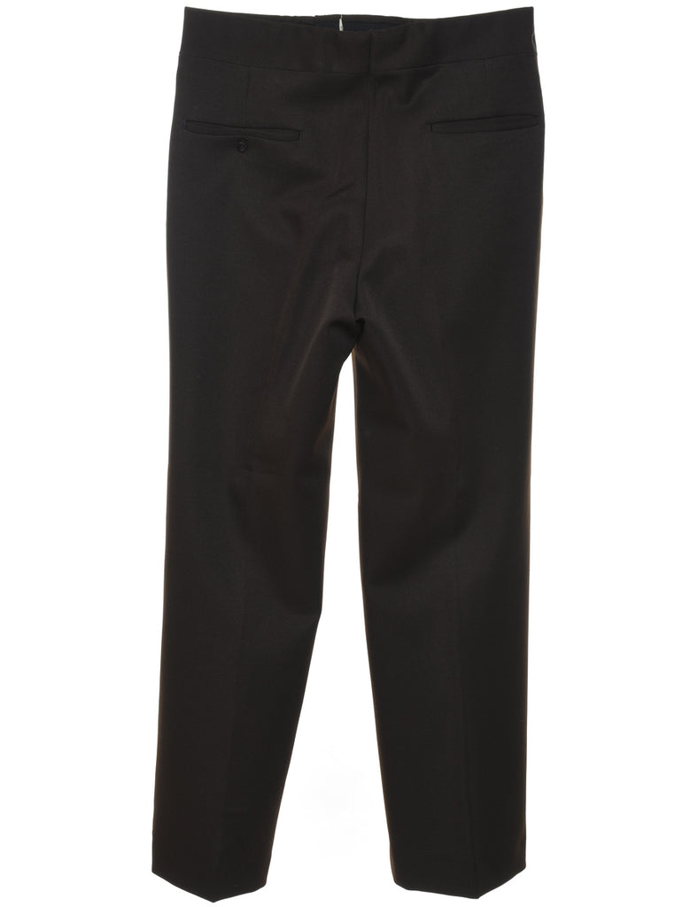 Black Classic Straight-Fit Trousers - W34 L30