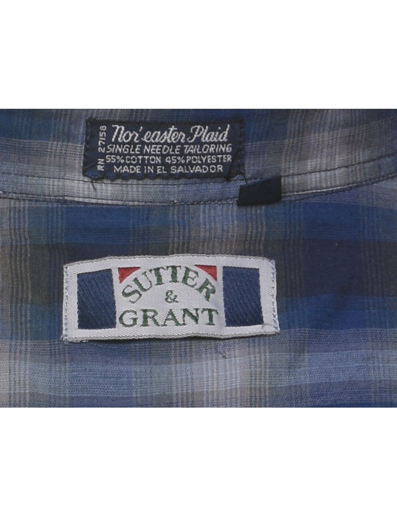 Blue Checked Shirt - M