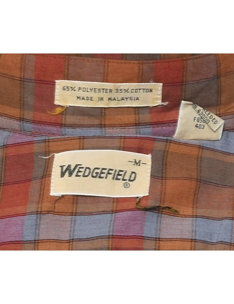 Brown Checked Shirt - M