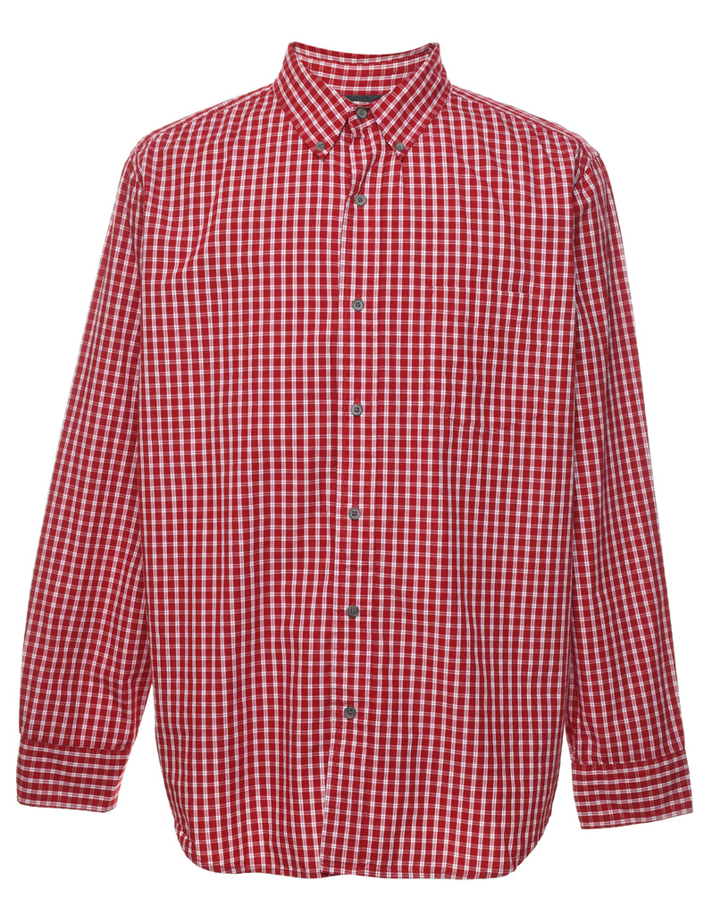 Chaps Red Checked Shirt - L