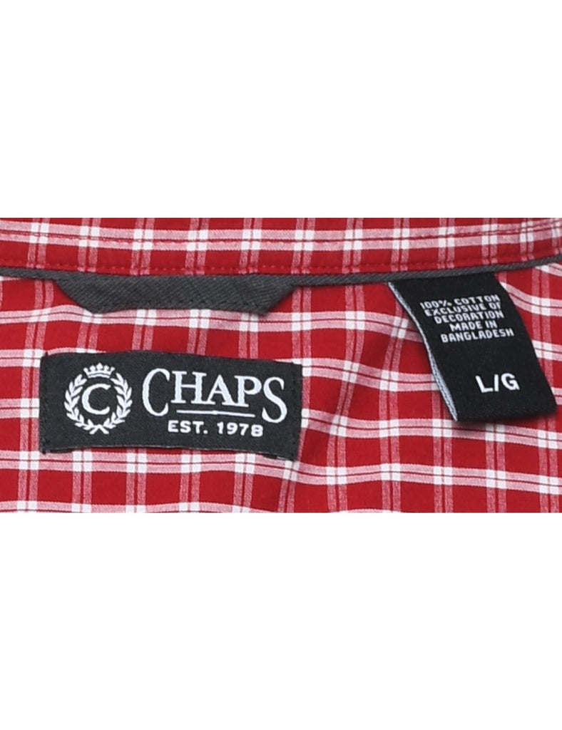 Chaps Red Checked Shirt - L