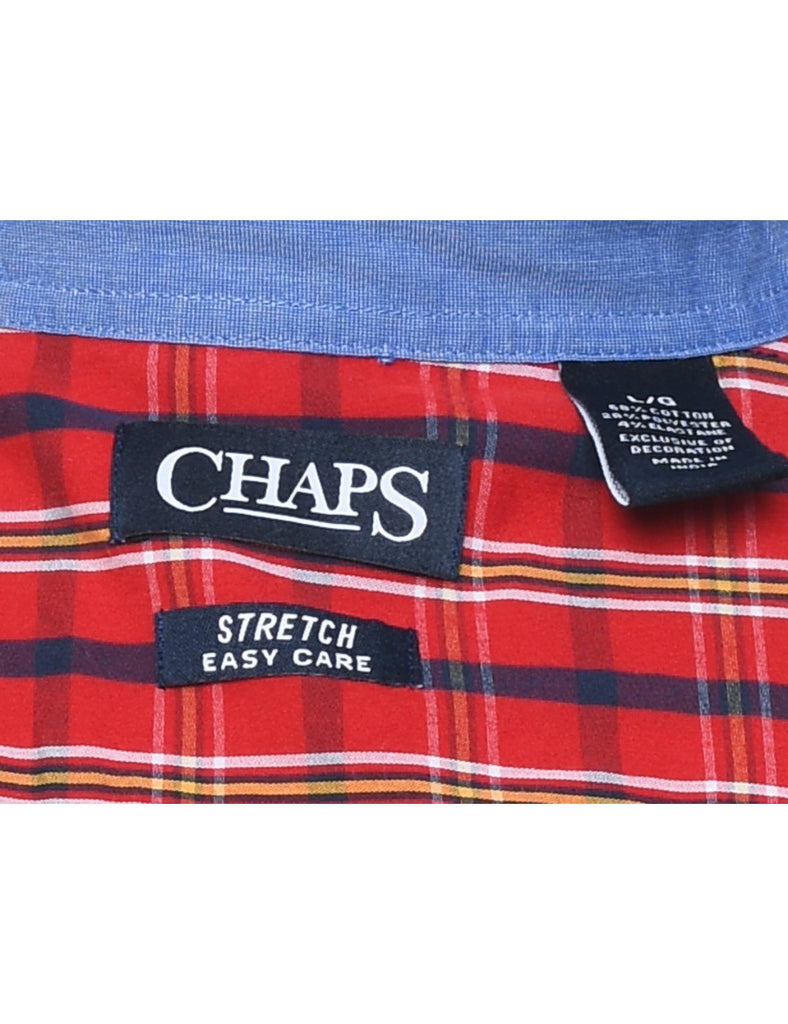 Chaps Red Checked Shirt - L