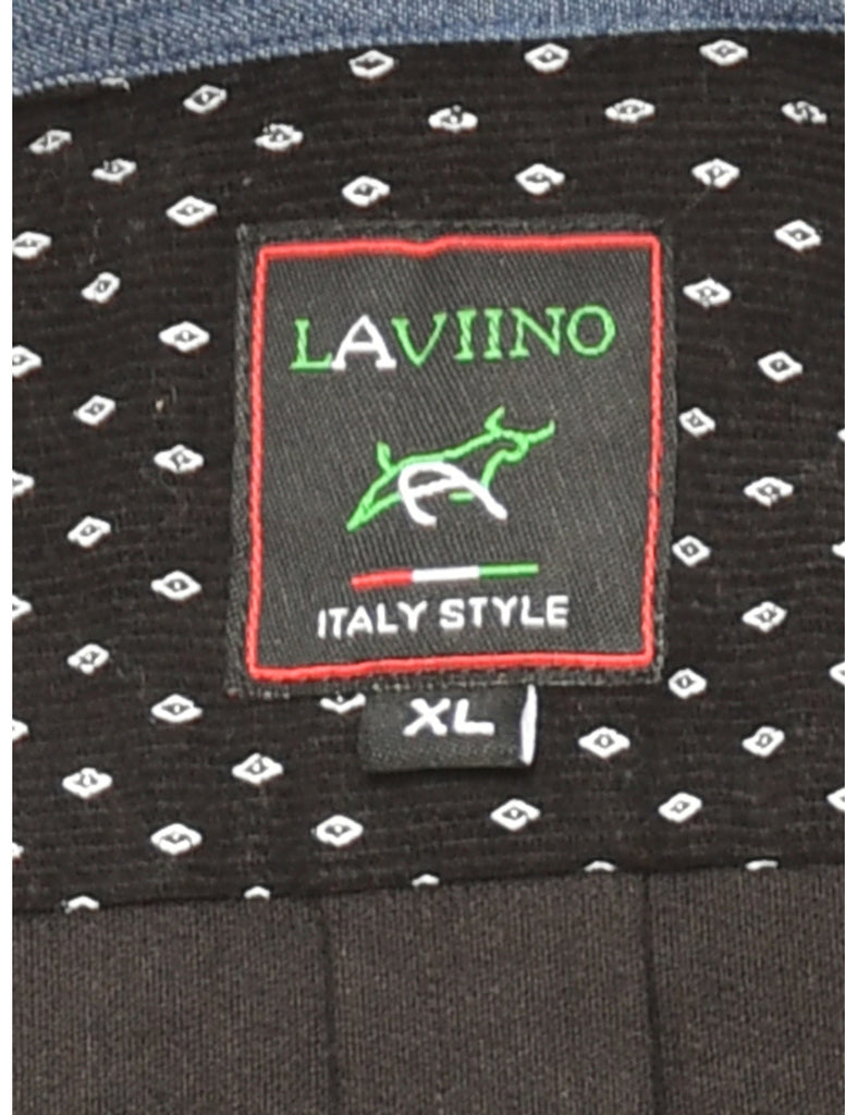 Corduroy Black & White Patterned Shirt - XL