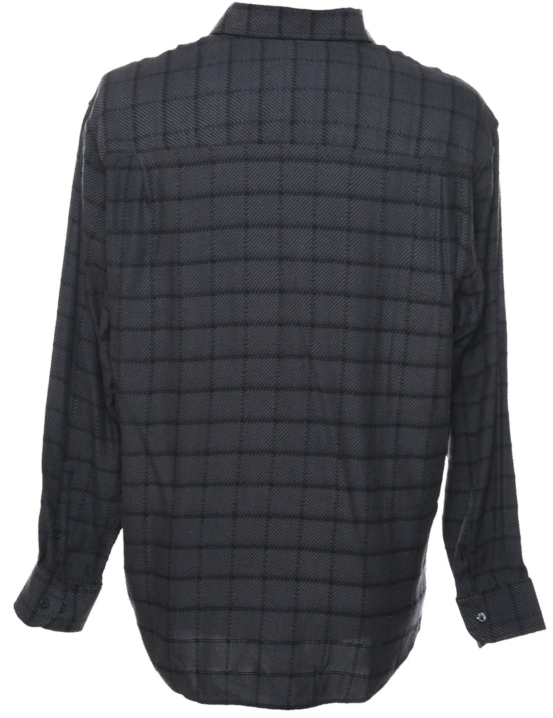 Dark Grey Checked Shirt - L