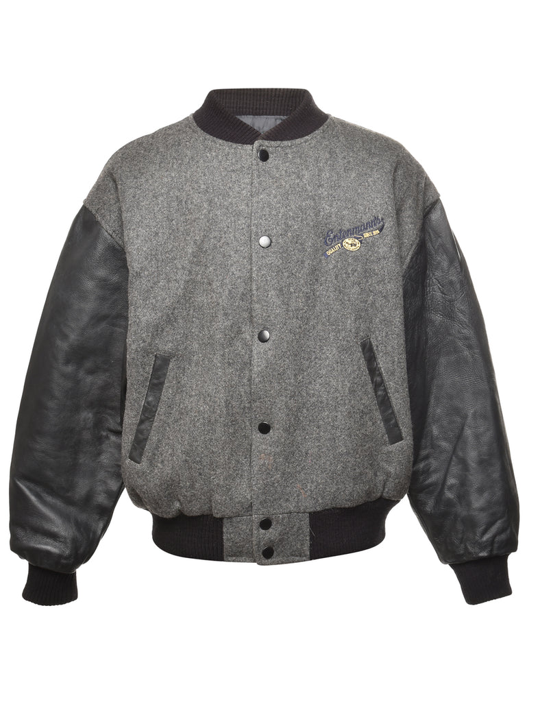 Beyond Retro Label Dark Grey Team Jacket