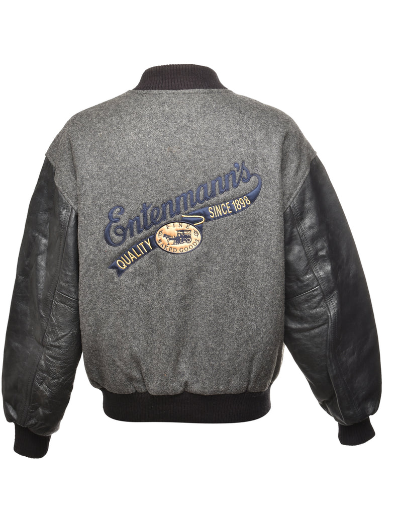 Beyond Retro Label Dark Grey Team Jacket