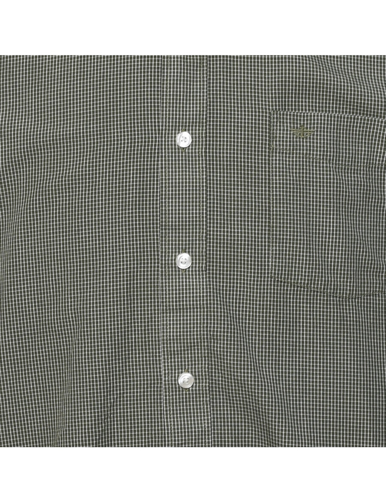 Dockers Olive Green Checked Shirt - L