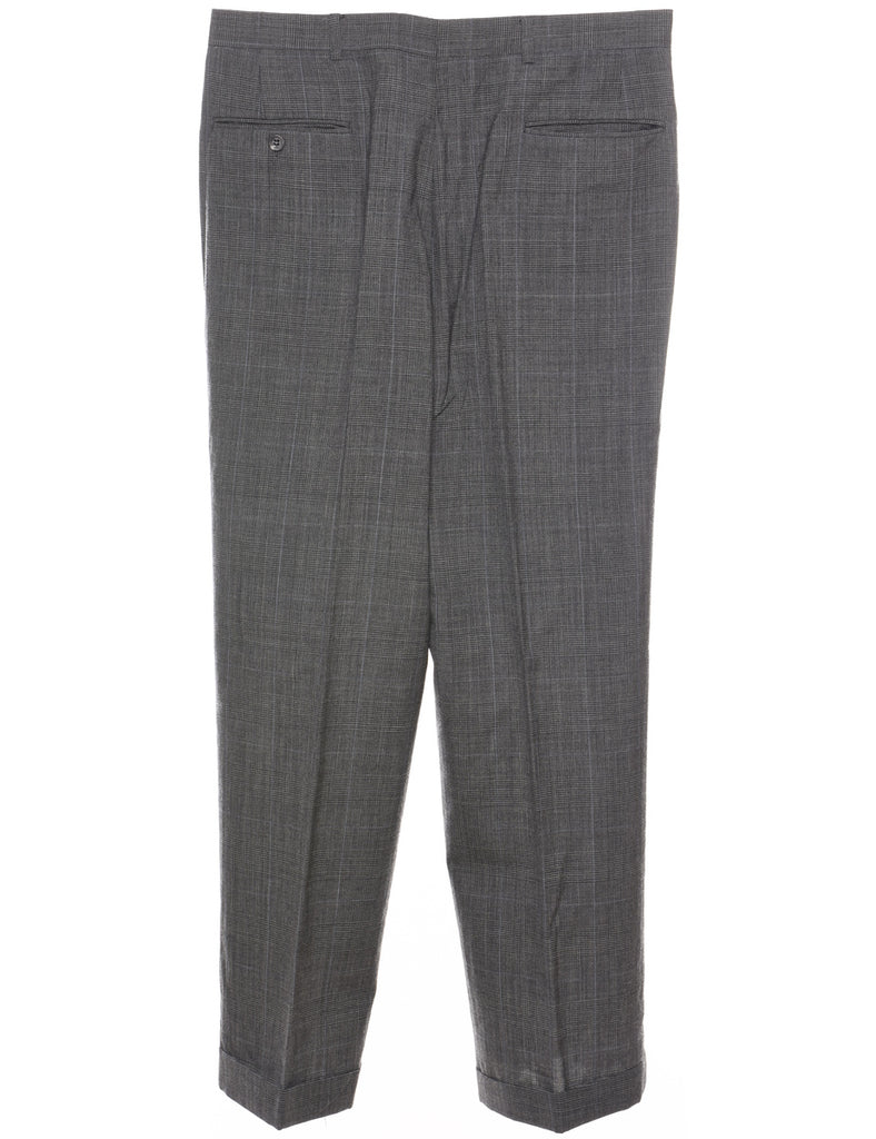 Dogtooth Check Grey Classic Trousers - W34 L29