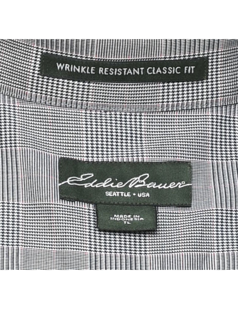 Eddie Bauer Grey Checked Shirt - L