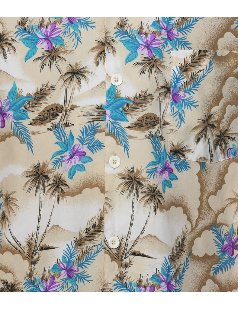 Floral Hawaiian Shirt - L