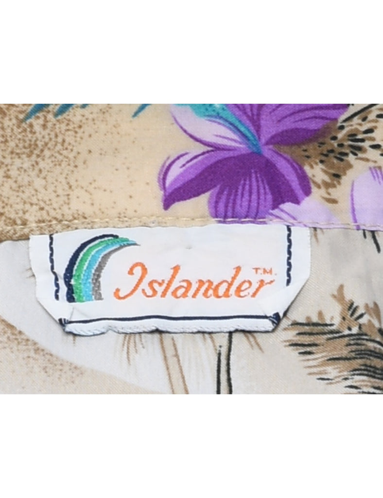 Floral Hawaiian Shirt - L