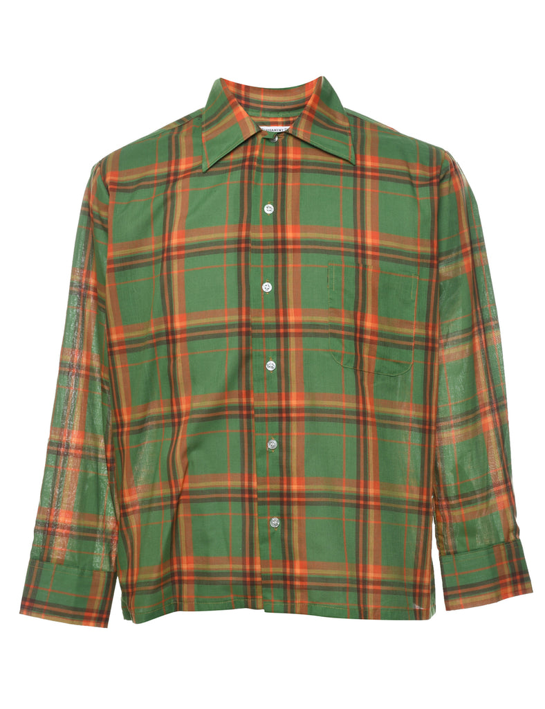 Green Checked Shirt - M