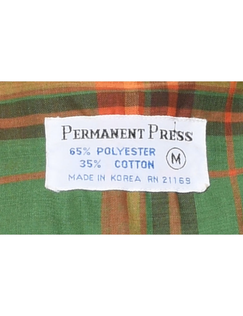 Green Checked Shirt - M