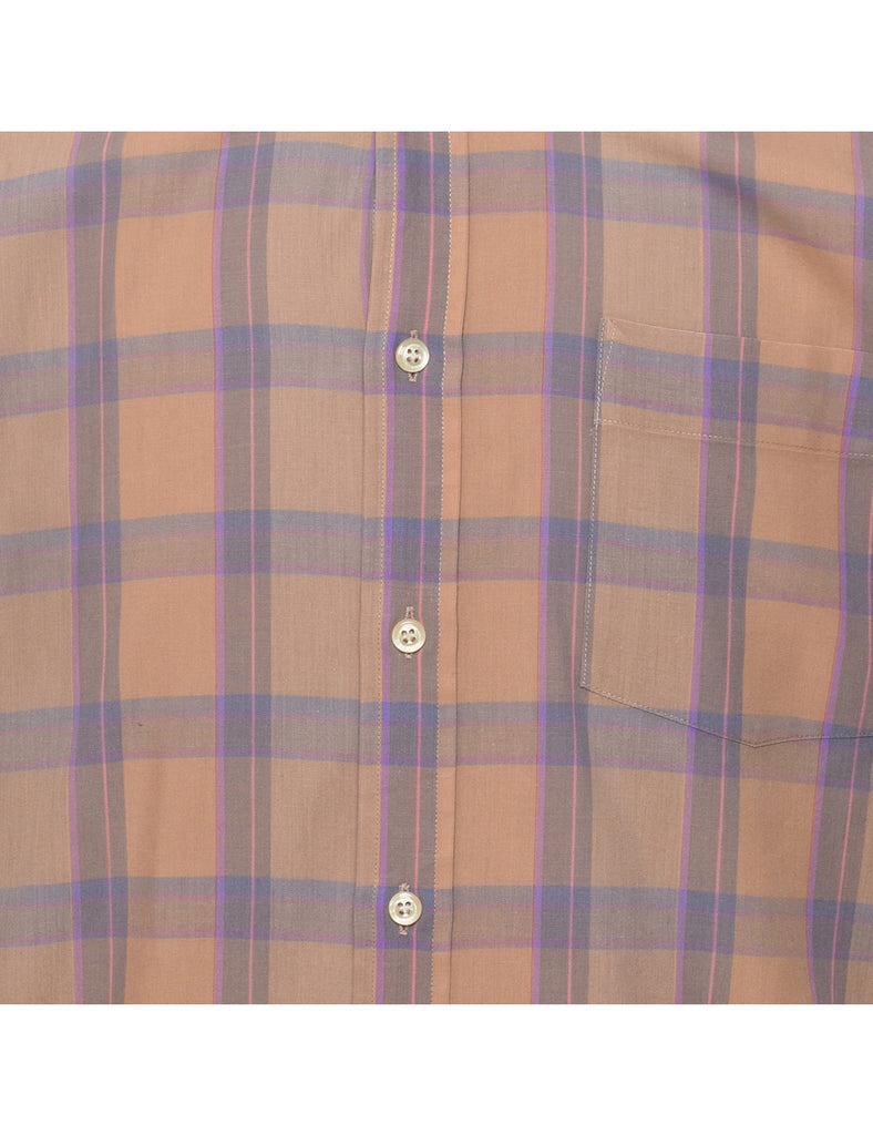 Light Brown Checked Shirt - L