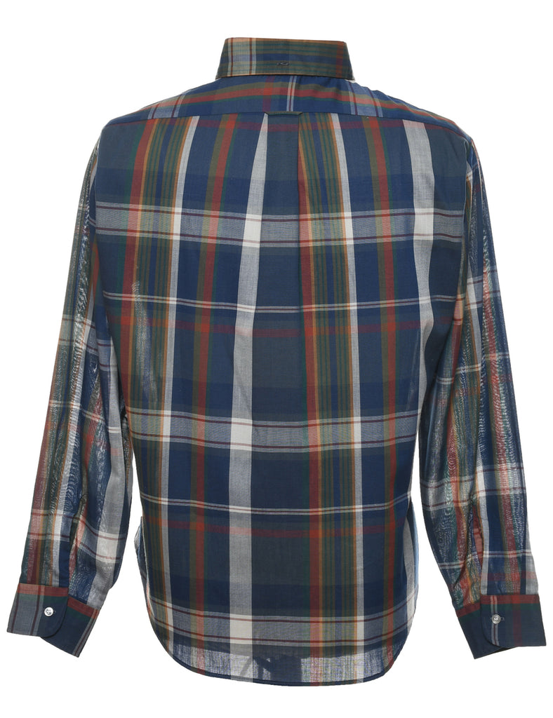 Long Sleeved Checked Shirt - XL