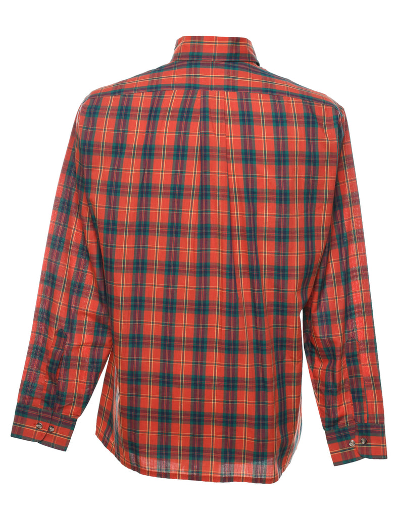 Long Sleeved Checked Shirt - L