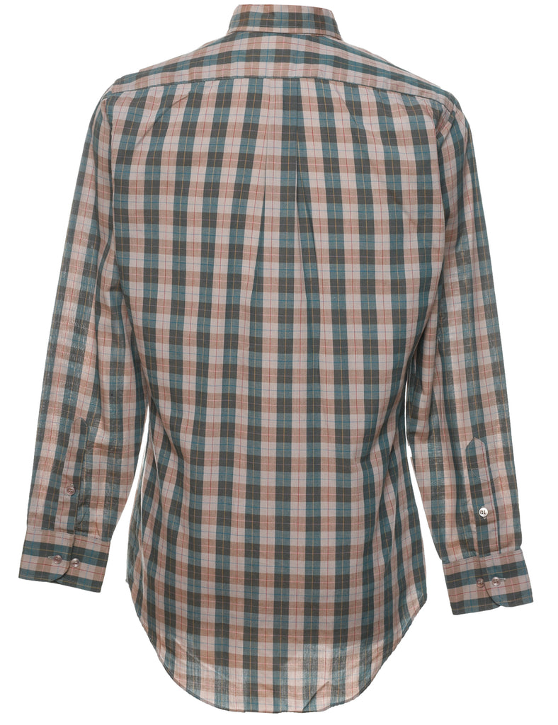 Long Sleeved Checked Shirt - L