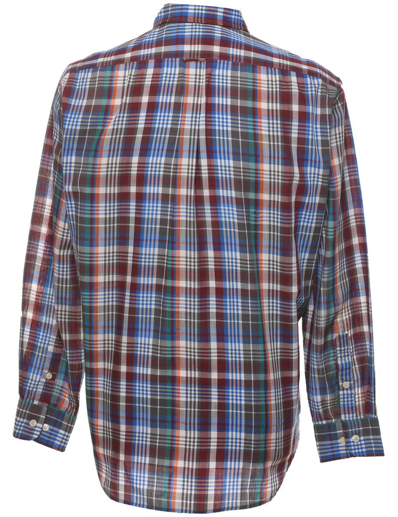 Long Sleeved Checked Shirt - L