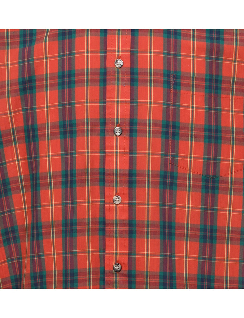 Long Sleeved Checked Shirt - L
