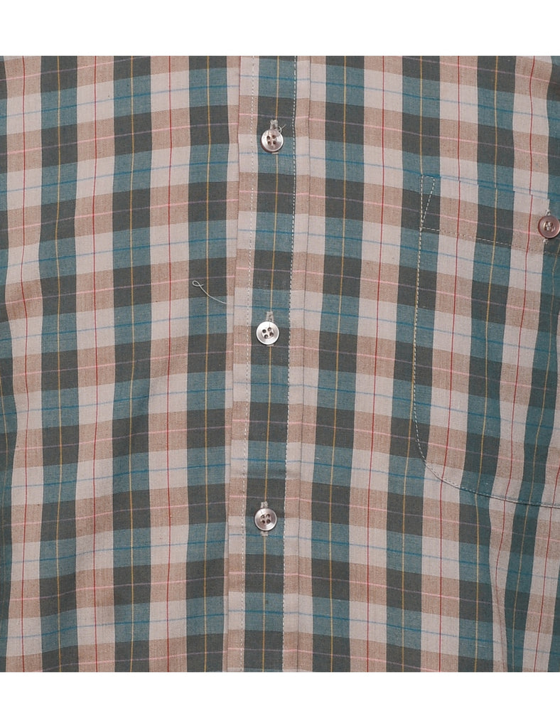 Long Sleeved Checked Shirt - L