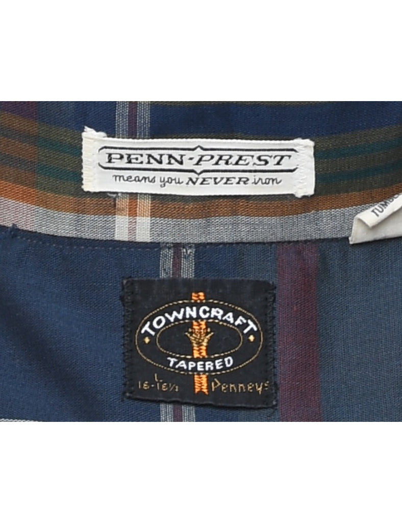 Long Sleeved Checked Shirt - XL