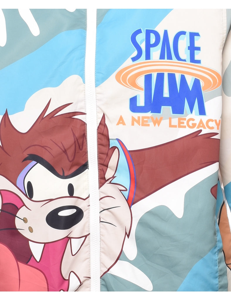 Looney Tunes Multi-Colour Zip-Front 1990s Jacket - M
