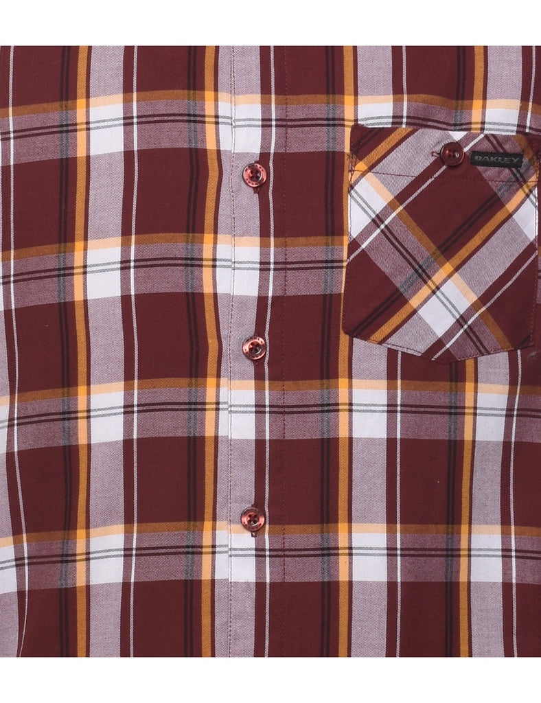 Maroon Checked Shirt - S