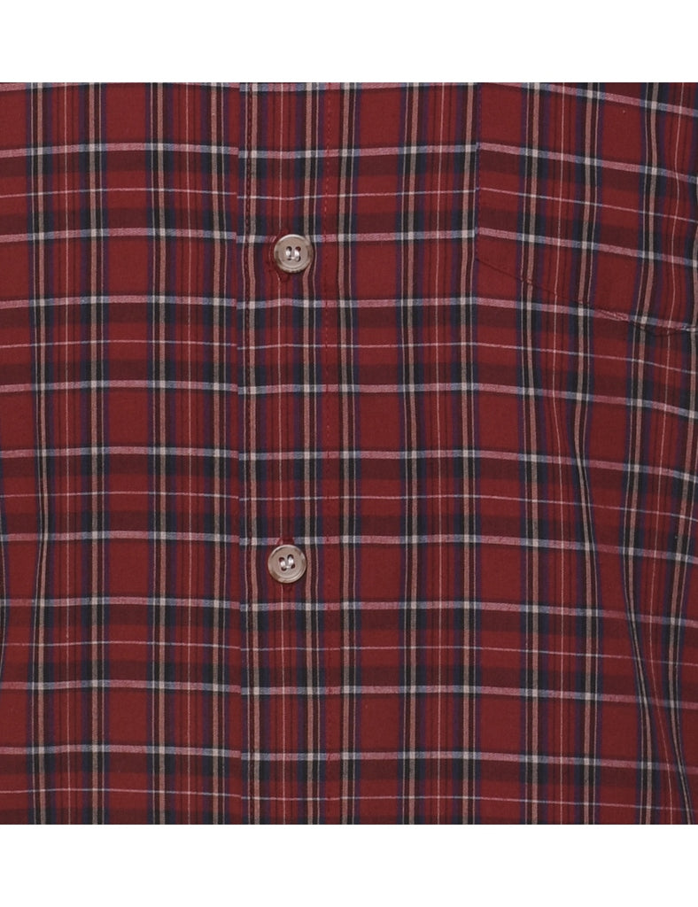 Maroon Checked Shirt - L
