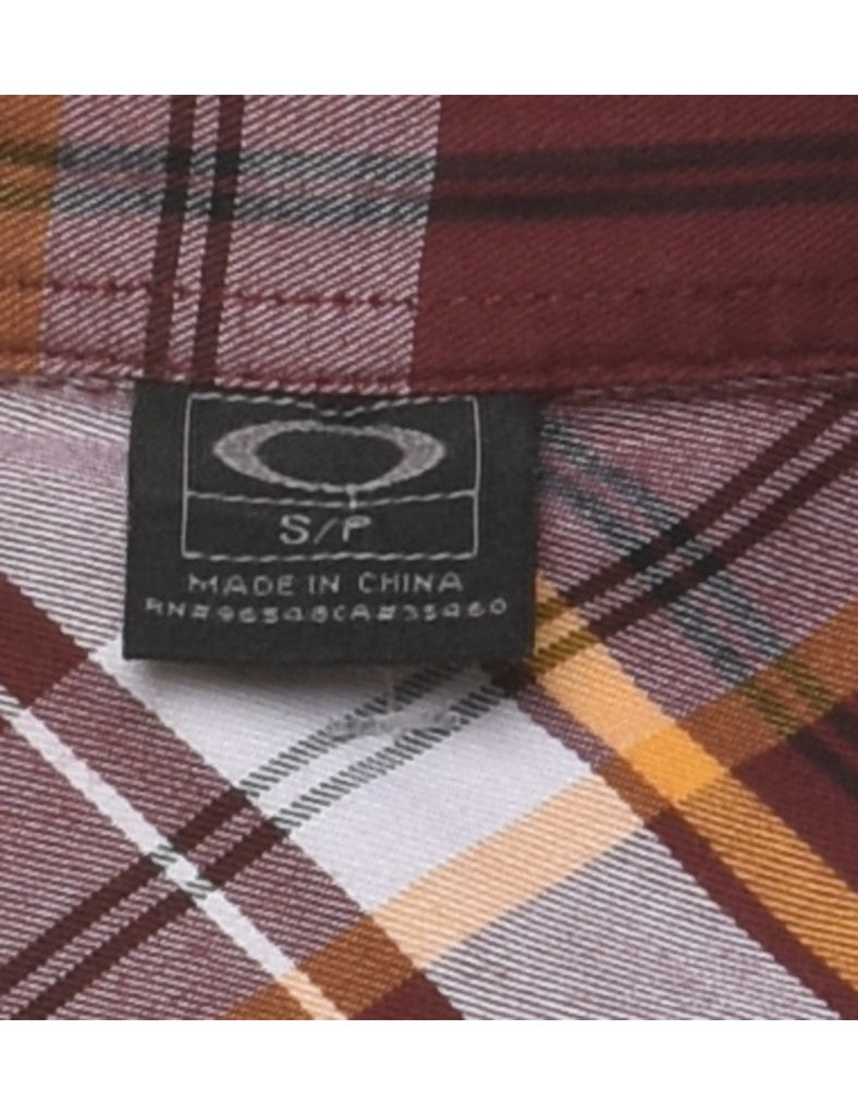 Maroon Checked Shirt - S