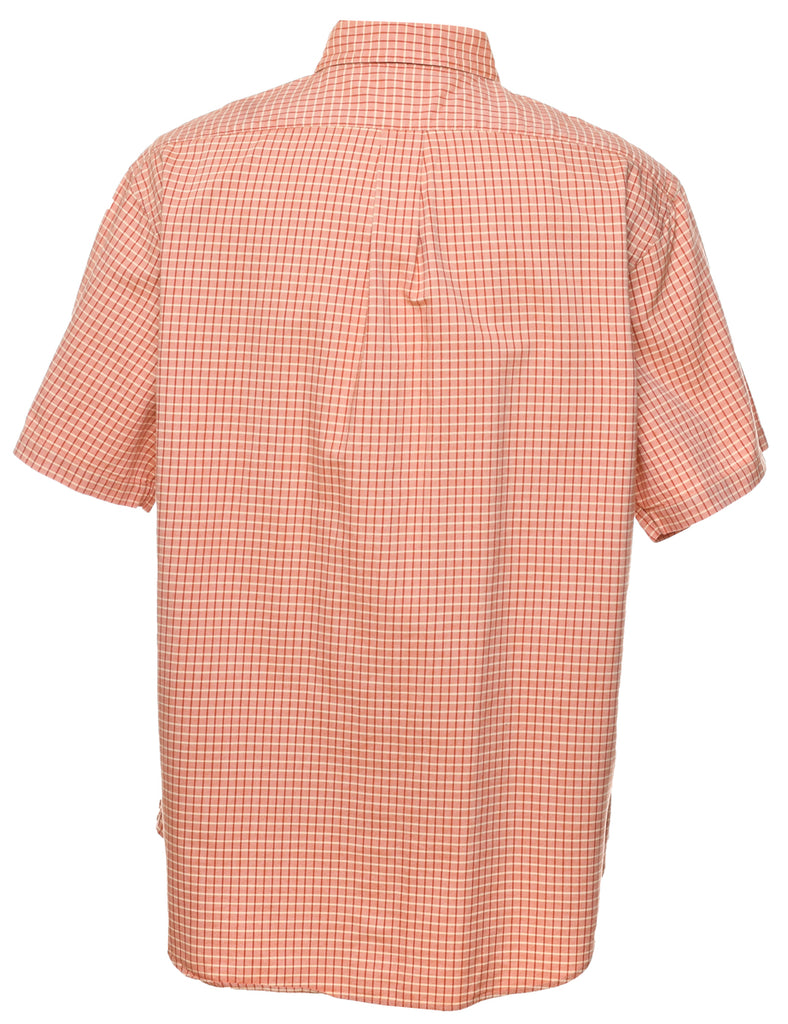 Orange Checked Shirt - L
