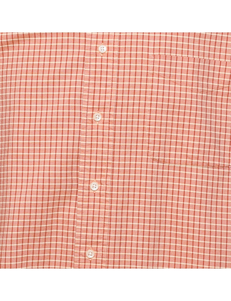 Orange Checked Shirt - L