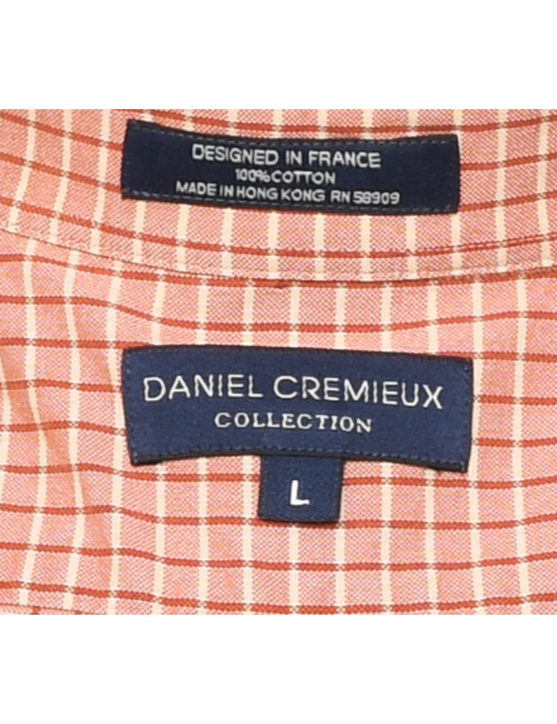 Orange Checked Shirt - L
