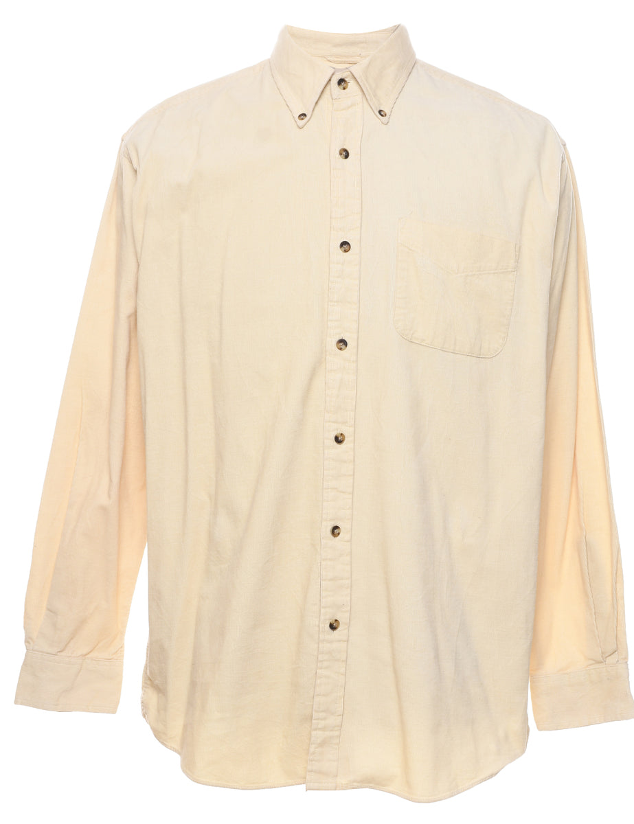 mens yellow corduroy shirt