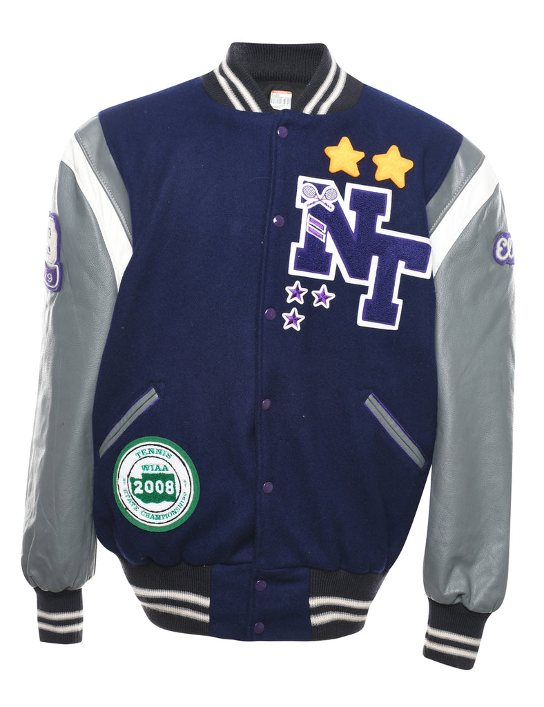 Beyond Retro Label Popper Front Team Jacket