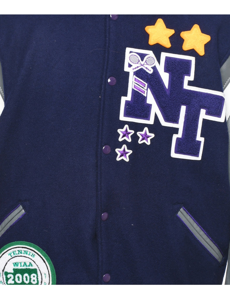 Beyond Retro Label Popper Front Team Jacket