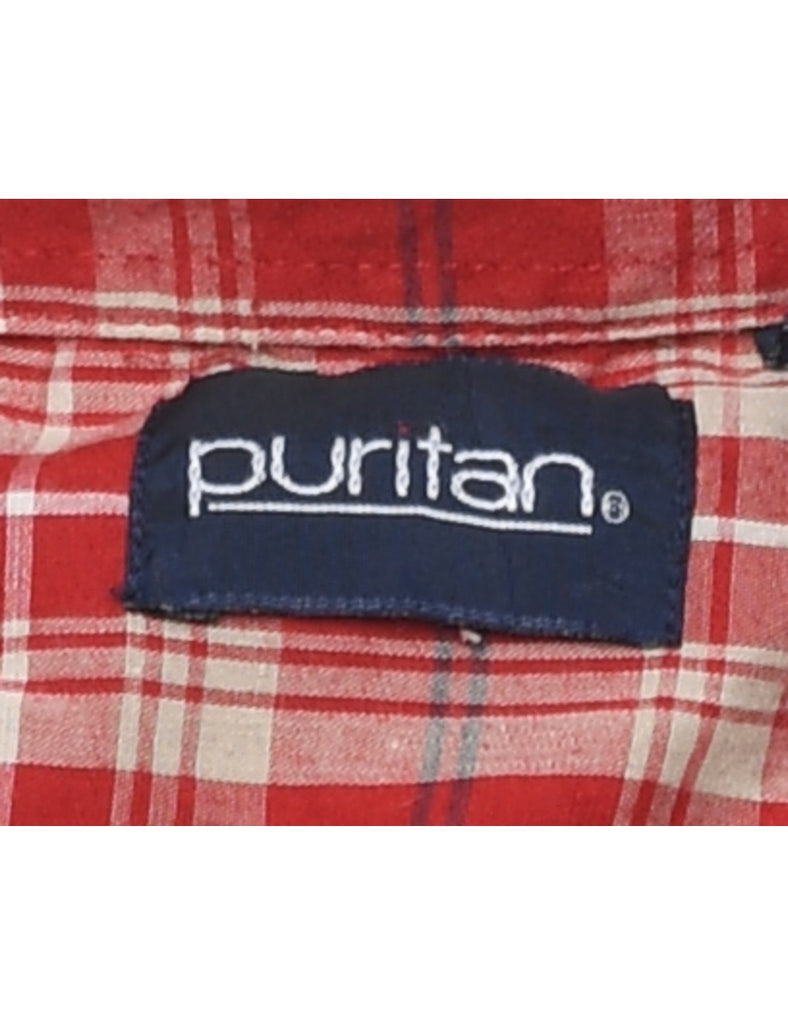Puritan Red Checked Shirt - L