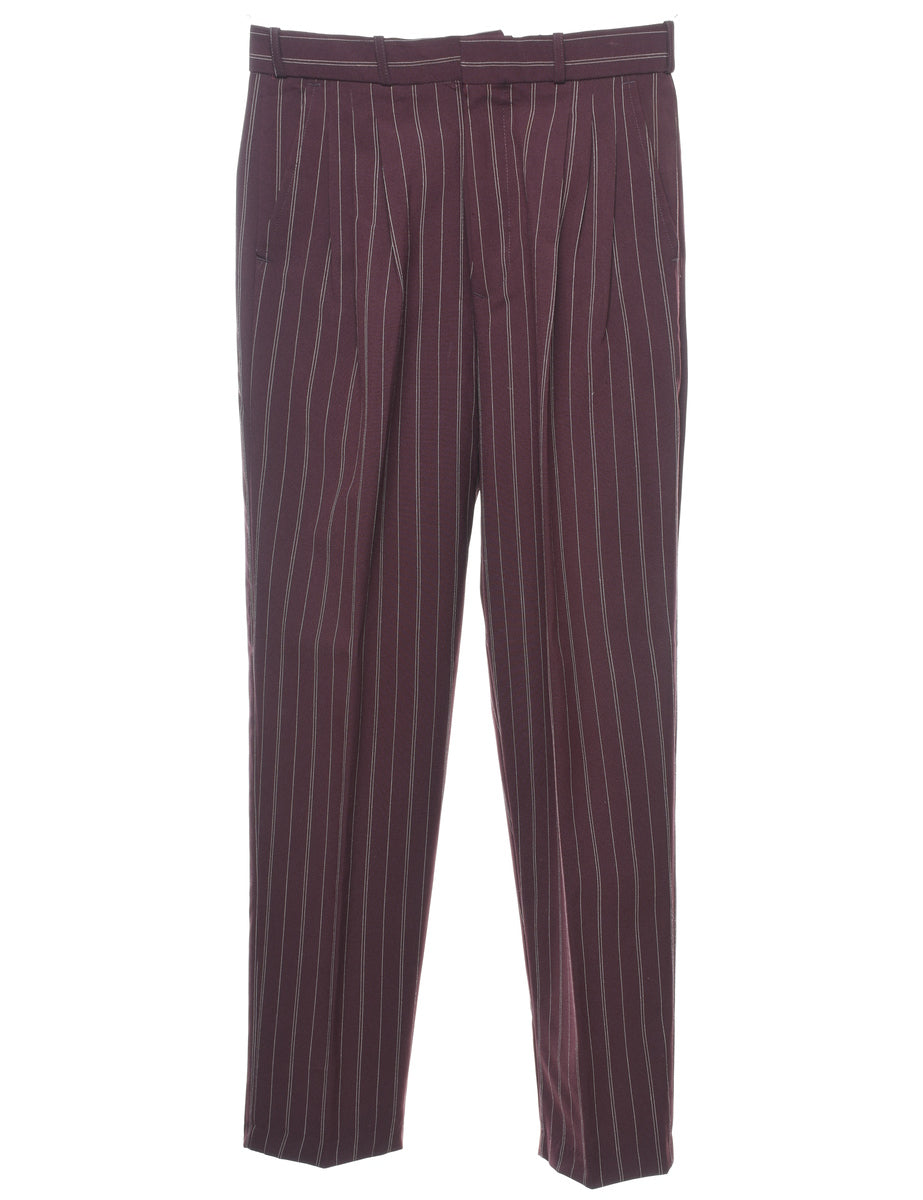 Purple striped trousers store
