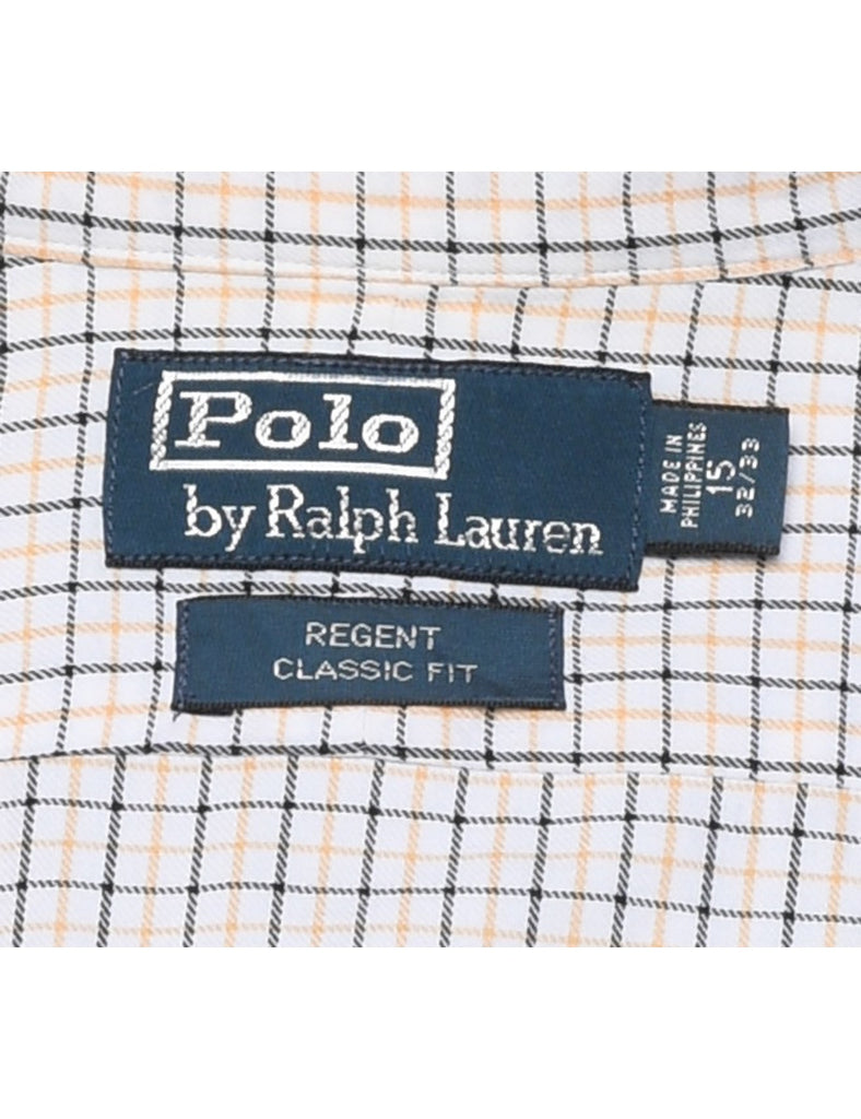 Ralph Lauren White & Yellow Checked Shirt - L