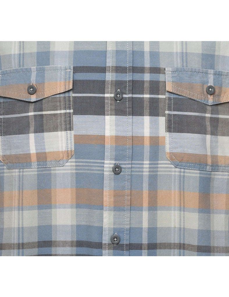 Red Head Short Sleeve Checked Shirt - L