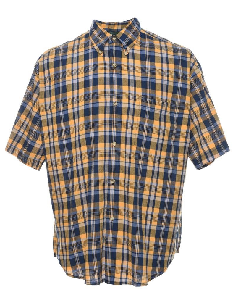 Short Sleeve Checked Shirt - M
