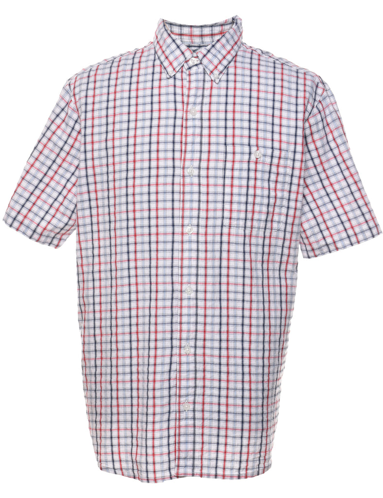 Short Sleeve Checked Shirt - L