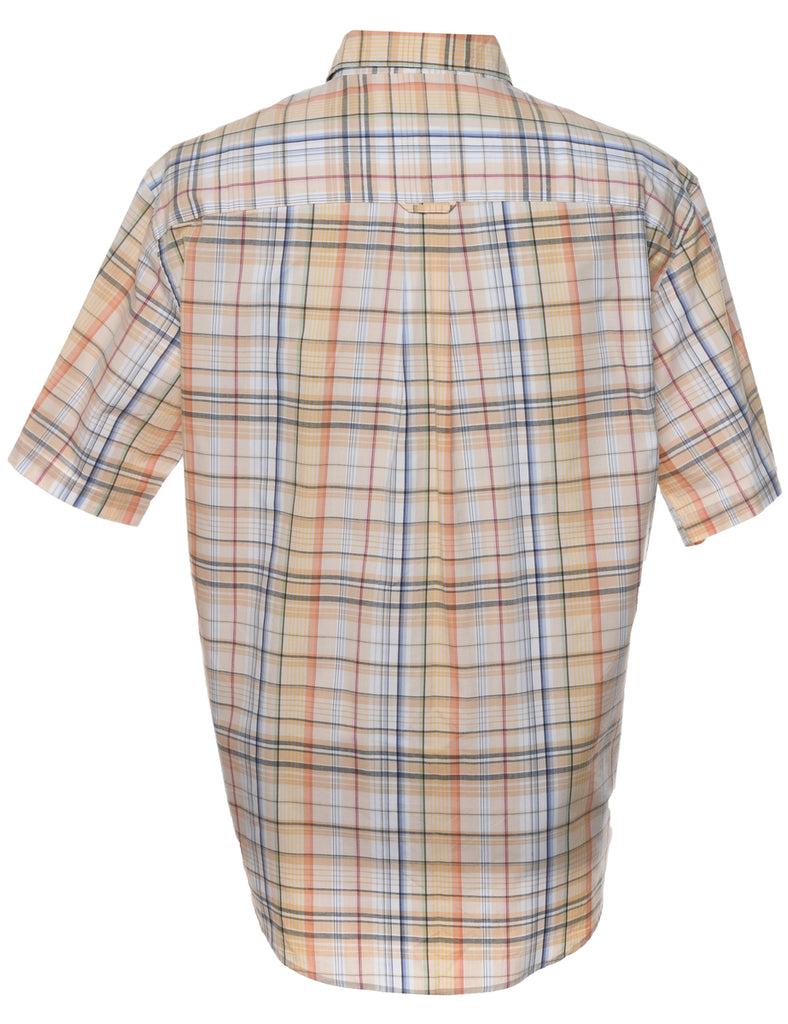 Short Sleeve Checked Shirt - L