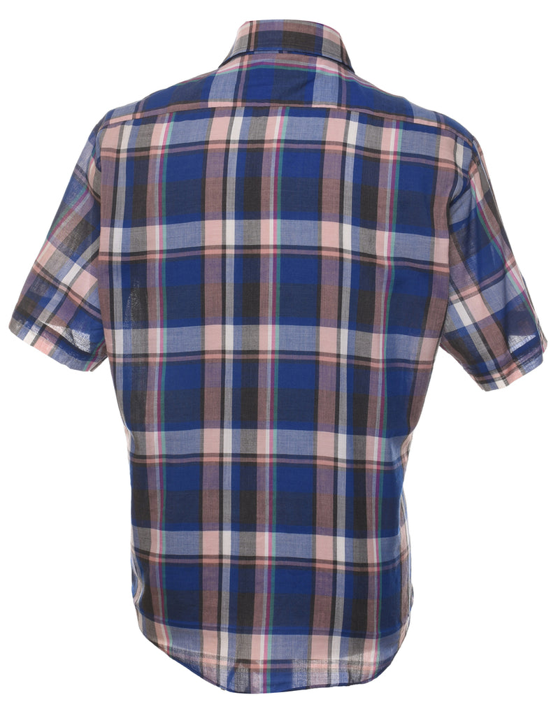 Short Sleeve Checked Shirt - L