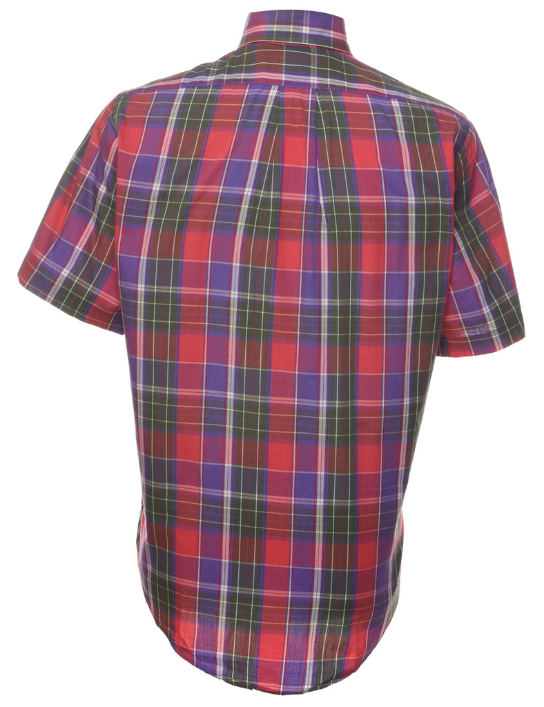 Short Sleeve Checked Shirt - M