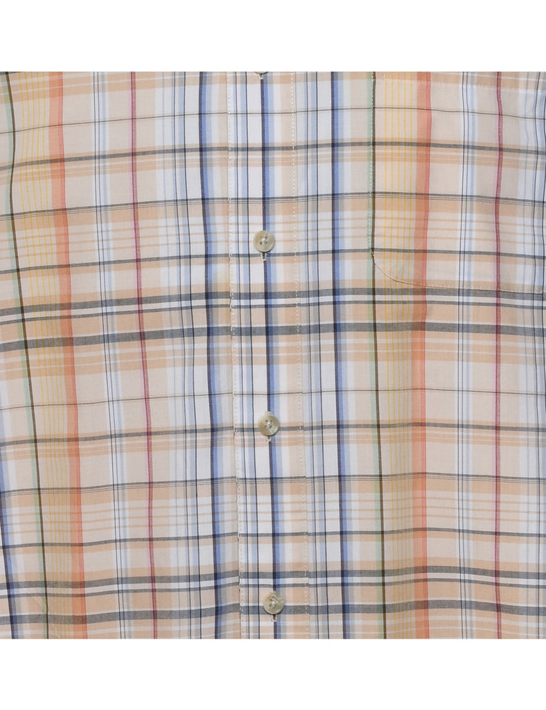 Short Sleeve Checked Shirt - L