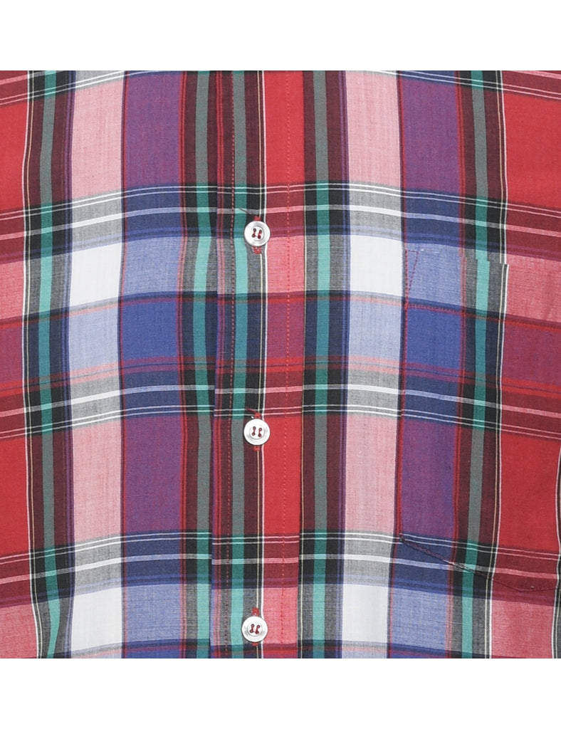 Short Sleeve Checked Shirt - M